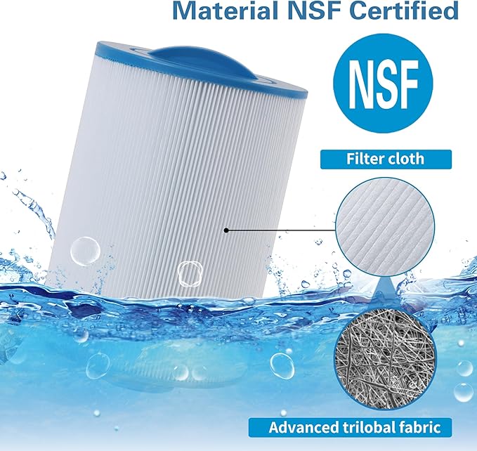 6CH-352 Spa Filter Replaces PAS40-F2M, FC-0312, PMA-R1/X268546 with Closed Handle, Artesian Spas 06-0014-12,06-0055, 2" MPT/Male Thread Hot Tub Filter Cartridge 2 Pack