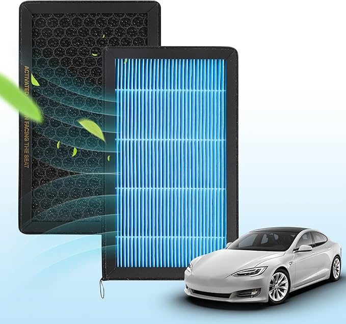 Cabin Air Filter for Tesla Model 3/Y 2016-2024 - 2 Pack, Upgraded Activated Carbon HEPA Replacement Filter