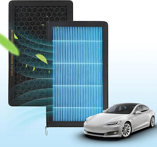 Cabin Air Filter for Tesla Model 3/Y 2016-2024 - 2 Pack, Upgraded Activated Carbon HEPA Replacement Filter