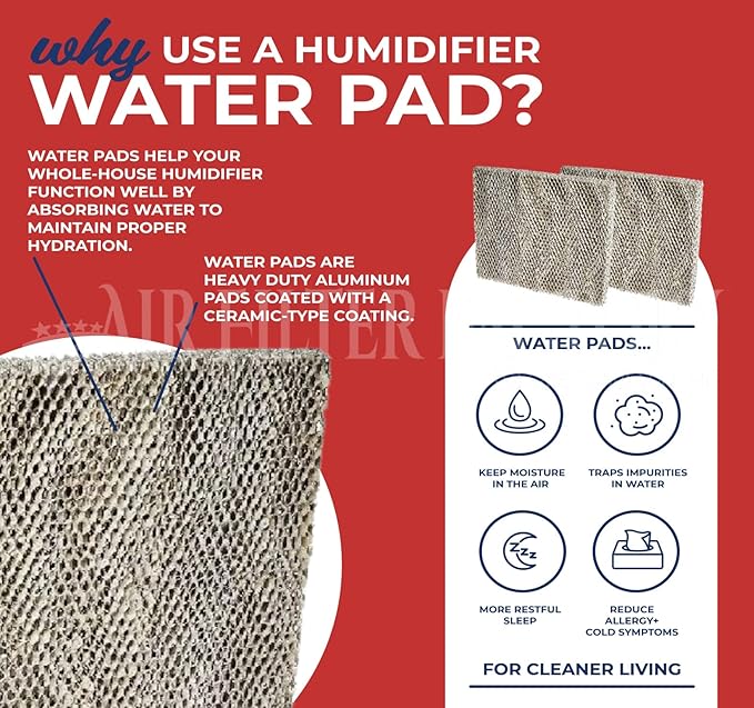 Air Filter Factory Replacement For 700, 760, 760A, 768 Aprilaire Humidifier Water Pad Filter 2-Pack