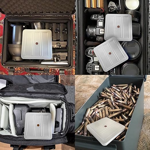 200 Gram 2 Pack Gun Safe Dehumidifier, Reusable Silica Gel Dehumidifier, Indicating Silica Gel Desiccant Canister (Orange to Green)