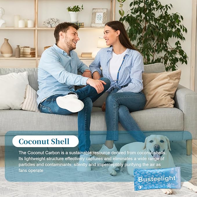 20 Pcs Ceiling Fan Filters for Blades – Fan Air Purifier Pads with Coconut Carbon – Easy-to-Stick Ceiling Fan Filters for Blades – Dust & Odor Removal Fan Blade Air Purifier Pads