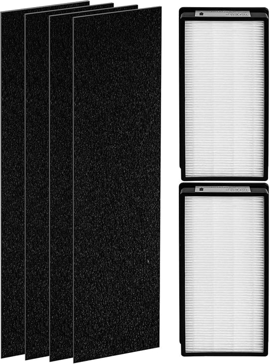 1183900 Replacement Filter Compatible with Whirlpool Air Purifier APT30010M, APT40010R, APT42010M, APT50010M and APMT2001M, with 4 counts 817500 Activated Carbon Pre-filter