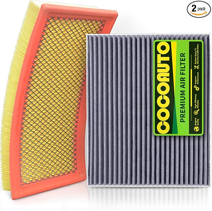 Cabin and Engine Air Filter Kit for 2020-2023 Ford Explorer, 2020-2023 Lincoln Aviator, 2020-2024 Police Interceptor Utility, selected models Replace FA1884 7T4Z9601A FP89 JX6Z9601A