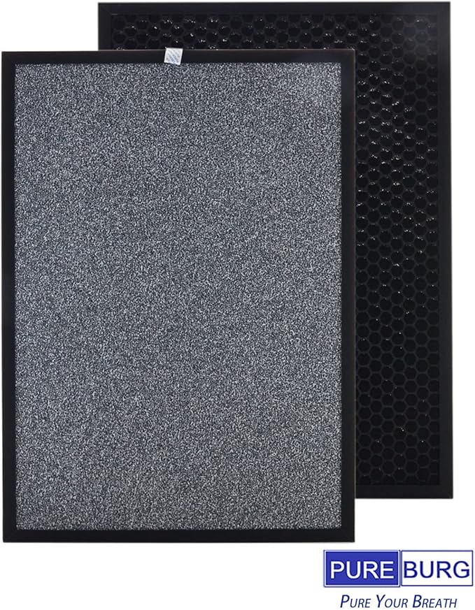 PUREBURG Replacement Filter Set Compatible with Turonic PH950 & Extract-All AMB1 Air Purifiers,H13 True HEPA Activated carbon Set with Humidifier Filter 4-Stage Filtration