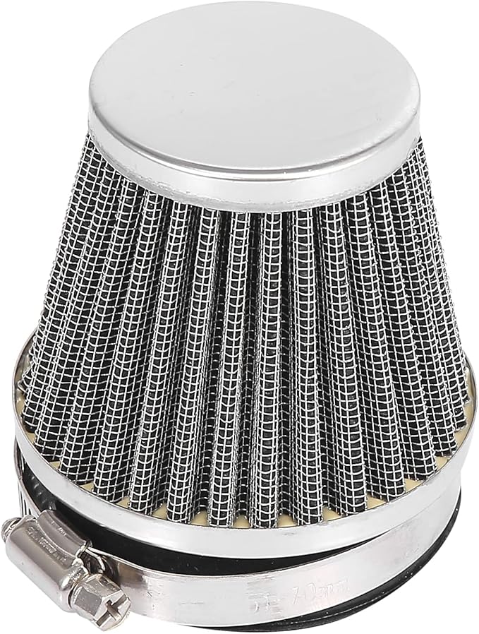 Motoforti 4pcs Universal 60mm Air Filter Cleaner Round Tapered Replacement for Motorcycle Black