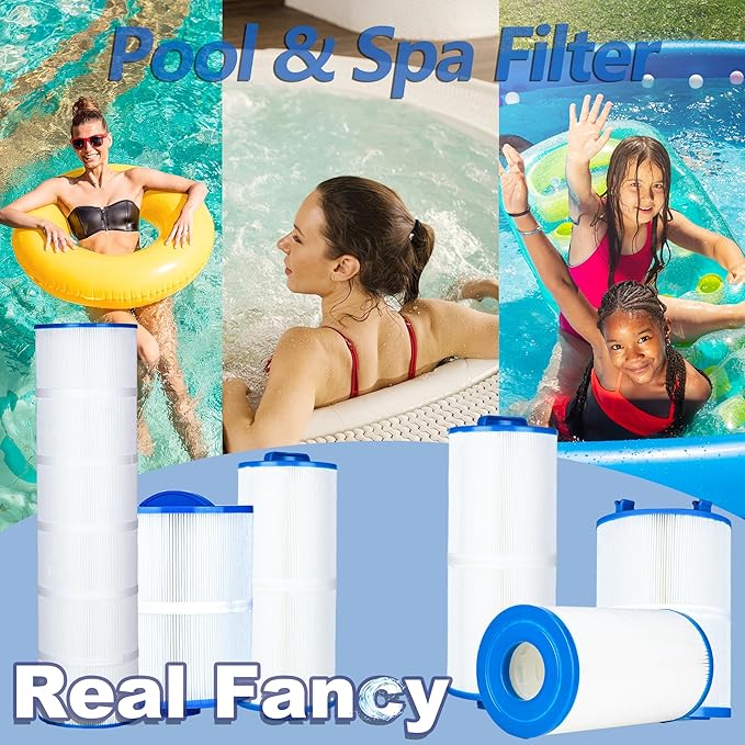 Hot Tub Spa Filter Replacement Cartridge 2 Pack Replace Artesian Spas, Tidal Fit Swim 06-0006-12, 06-0005-12, AR50, AK-90161, XLS-604, 6CH-502, PAS50SV-F2M, FC-0311, 50 Sq.ft.