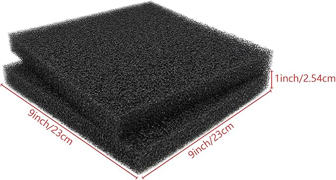 ALEGI 8 Pieces Aquarium Filter Foam Sponges Pad 9x9x1 inch, Fish Tank Bio Sponge Coarse Sheet Filter Media Pad, Cut-to-Size Foam for Pet Filters