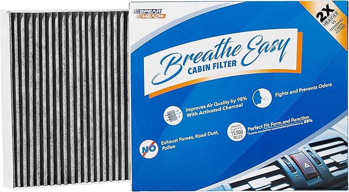 Spearhead Odor Defense Breathe Easy AC & Heater Cabin Filter | Fits 2016-2020 Sorento Like OEM | Up to 25% Longer Lasting w/Activated Carbon (BE-161)
