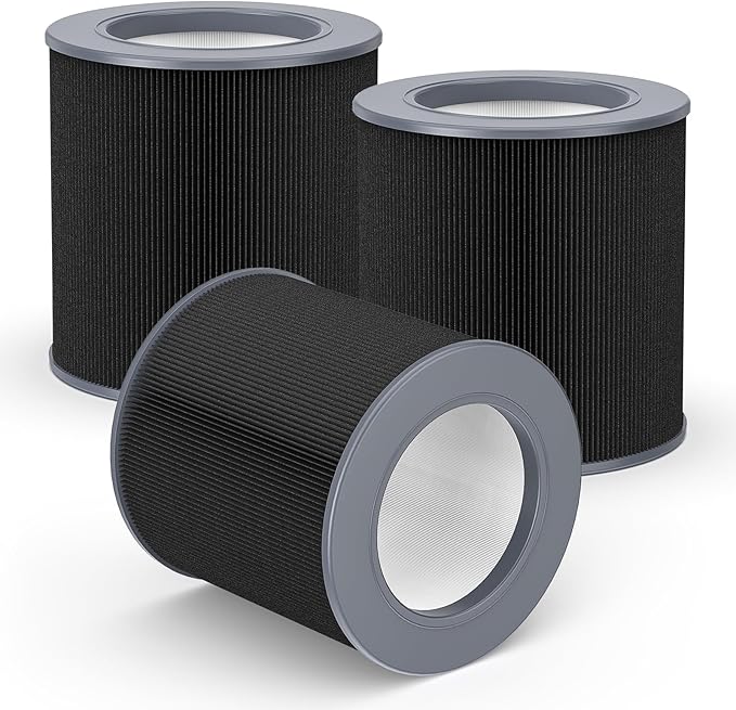 3-pack Air Mini/Mini+ PECO-HEPA Replacement filter, Compatible with Molekule Air Mini & Air Mini+ Air Purifiers, Pre Filter+True H13 HEPA+Activated Caebon Filter 3 Stages High-Efficiency Filtration