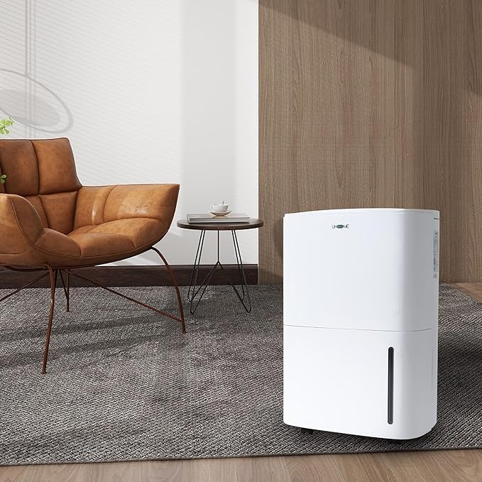 Uhome 150 Pints Dehumidifier with Pump - 7000 Sq. Ft Quiet Dehumidifier for Home, Large Basement, Storages and Large Rooms with 1.85Gallon Water Tank