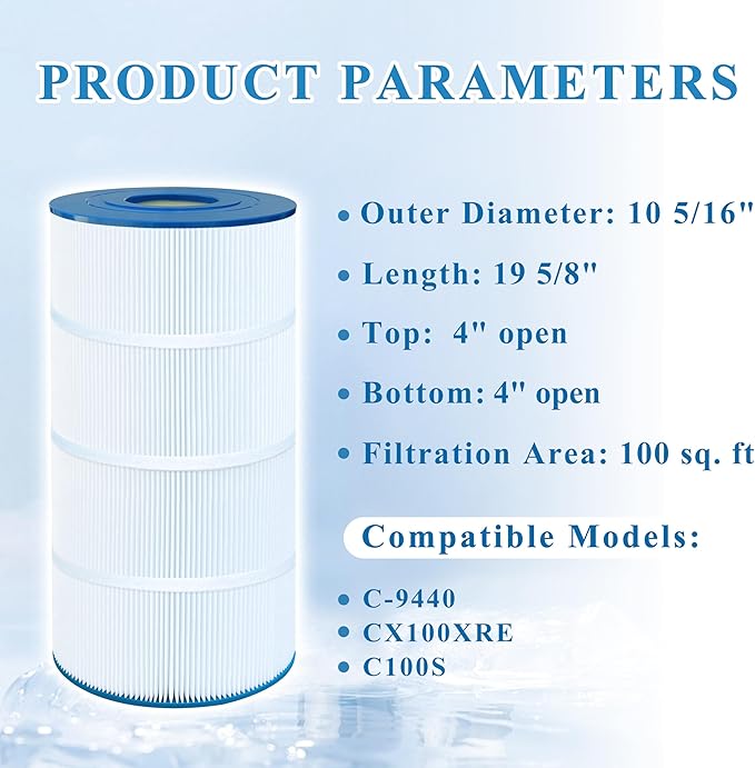 Pool Filter Compatible with C100S, CX100XRE, C-9440, SwimClear C100S, PA100S, 1 Pack