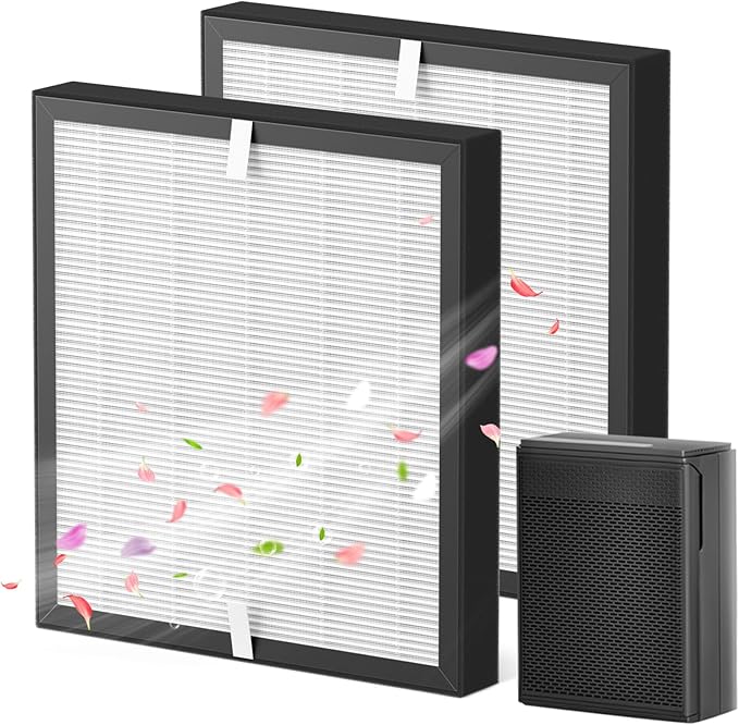 2 Pack P280 P260 Replacement Filter Compatible with TPLMB/YARIKI P280 and AIUZLK P260 Air Purifier, Efficient Air Filter, 3-in-1 Nylon Pre-Filter, HEPA Filter and High-Efficiency Carbon