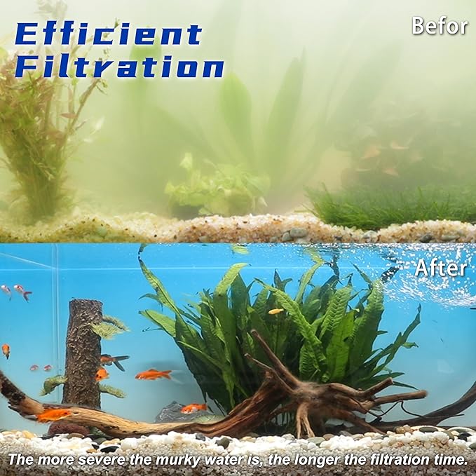 Internal Aquarium Filter for 75-200 Gallons Tank, Removable, Submersible Fish Tank Filter, 400GPH Powerful Pump for Large Fish Tanks, Turtle Tanks, Deodorization Decontamination Filter System