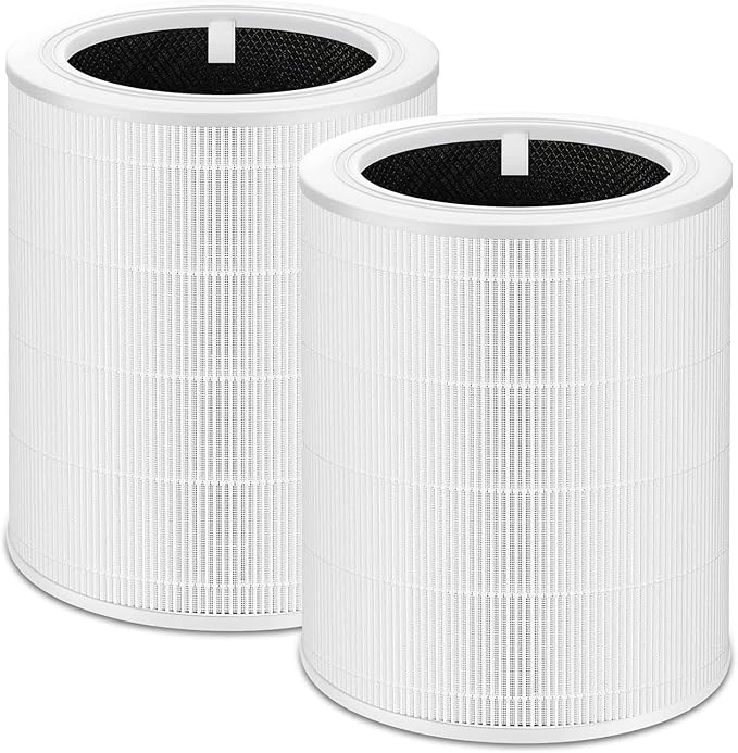 Core 600S Replacement Filter Compatible With Levoit Core 600s, 3-In-1 High-Efficiency Filter And Activated Carbon Filter, Part#Core 600S-Rf, 2Pack, White.