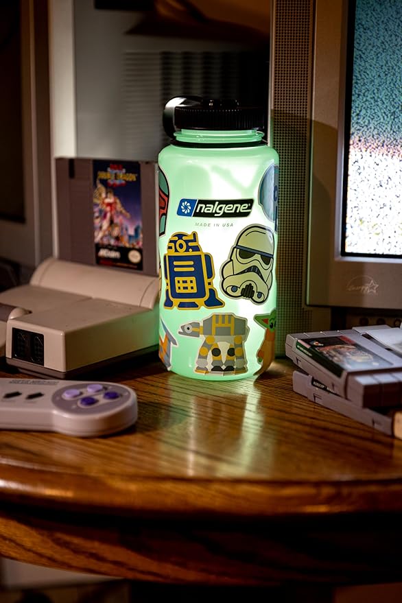 Nalgene Leak Proof Tritan BPA-Free Water Bottle - 32 oz Wide Mouth - Made in the USA for Outdoor Use & Daily Hydration (Glow Green)