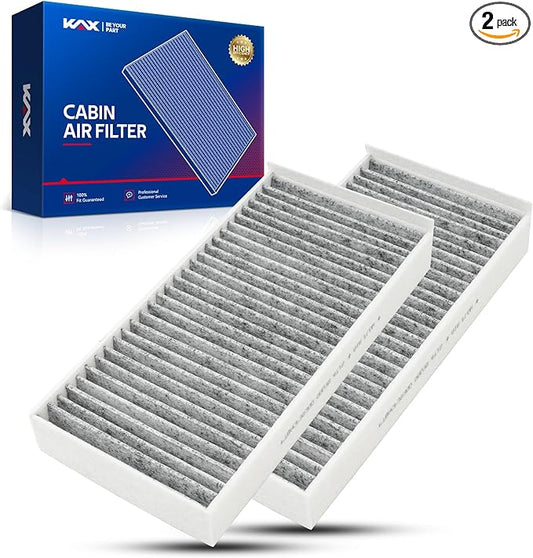 KAX Cabin Air Filter, CF11815 Replacement for BMW i3 2014-2016, Mercedes-Benz E350 2020-2023, MINI Cooper 2016-2017, MINI Cooper Clubman 2016, Strong Adsorption w/Upgraded Activated Carbon-2Pcs