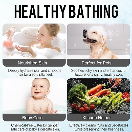 10-Stage Bath Filter for Tub,Reduces Chlorine,Heavy Metals, Fluoride-Hard Water Softener,pH Balance,Vitamin C-BPA-Free,Easy Install Bath Water Filter for Tub Faucet (3000Gal,Universal Fit) Upgraded