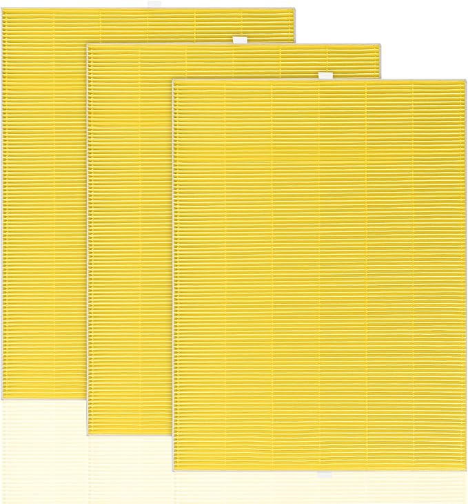 APPLIANCEMATES Upgraded 116130 HEPA Pet Care Filter H Replacement for Winix 5510 5520 Am80 Plasmawave Air Purifier, 3 Packs Ture HEPA Filter(Yellow)