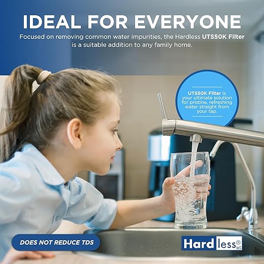 Under The Sink Water Filter - Removes Chlorine, Sediment, & Impurities for Cleaner, Better Tasting Water, Dual-Stage Filtration - Good for 4-Year Lifespan or 40,000 Gallons Capacity