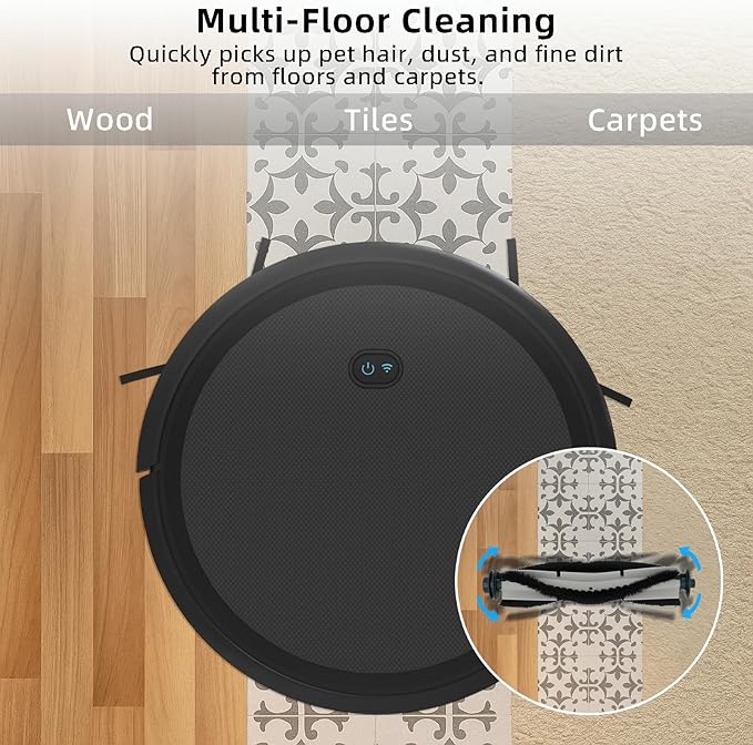 SmartClean 2000 Accessories Kit for Ionvac SmartClean 2000 Robovac Vacuum Replacement Parts - 2 Main Brush, 1 Roller Cover, 6 Hepa Filters, 6 Side Brush, 2 Hepa Filter with Frame