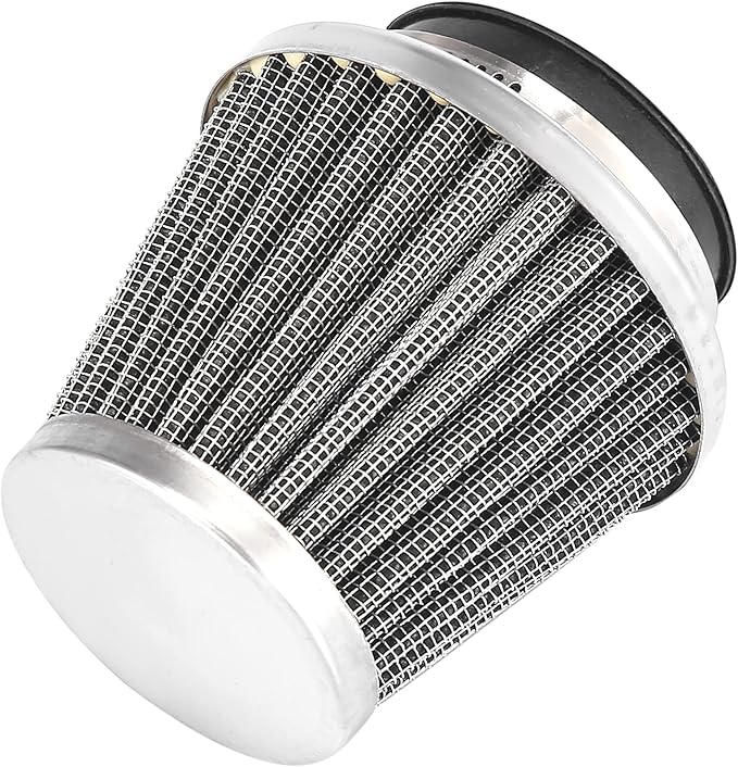 Motoforti 4pcs Universal 42mm Air Filter Cleaner Round Tapered Replacement for Motorcycle Black