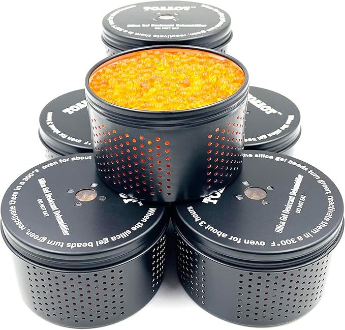 Gun Safe Dehumidifier, Moisture Absorbers, TOAAOT 200g Silica Gel Canister for Gun Case, Tool Box (6 Units)