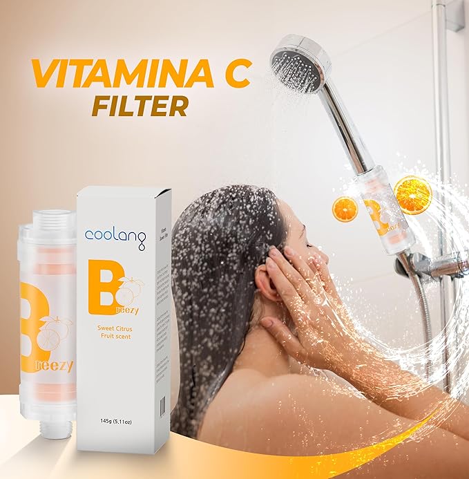Universal Vita C Shower Filter: Unveil Radiant Skin & Hair with K-Beauty Secrets (Breezy-Sweet Citrus)