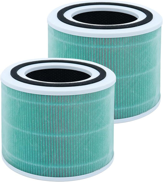 for LEVOIT Core 300 and Core 300S Filte Replacement High-Efficiency Activated Carbon Air Purifier, True Filter 3-in-1 Care Pet Compared Core 300-RF Filtes VortexAir Green 2Pack