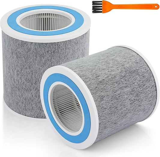 2 Pack Filter Replacement for Shark HP100 HP102 HP102PET - Clean Sense True HEPA Filters - Compare Part HE1FKPET HE1FKBAS HE1FKBASMB