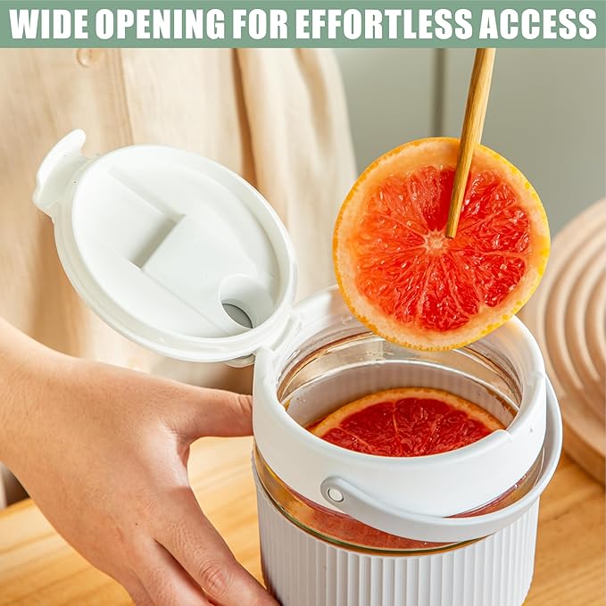 2-Pack Glass Mason Jar Water Pitcher with Lids, 40FL OZ (1200ML) - Large Wide Mouth, Pour Spout & Handle for Cold Brew Tea, Iced Coffee & Cold Drinks - Ideal for Refrigerators & Kitchens containers