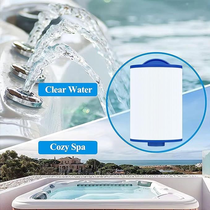 Cryspool® 06004 Filter Compatible with Artesian Spas 06-0014-12, PMA-R1/x268546 with Closed Handle(Not be Removed), 6CH-352, FC-0318, PAS40-F2M, 06-0055-12, 35 Sq. Ft Spa Filter Cartridge, 2 Pack