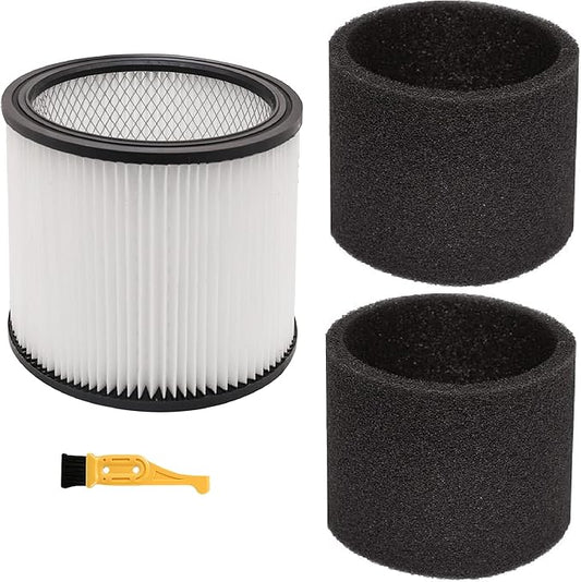 Replacement 90304 90350 90333 9030462 Cartridge Filter Foam Sleeve Compatible with Shop-Vac 5 Gallon Up Wet/Dry Vacuum Cleaners Compare to Part # 90304,90585
