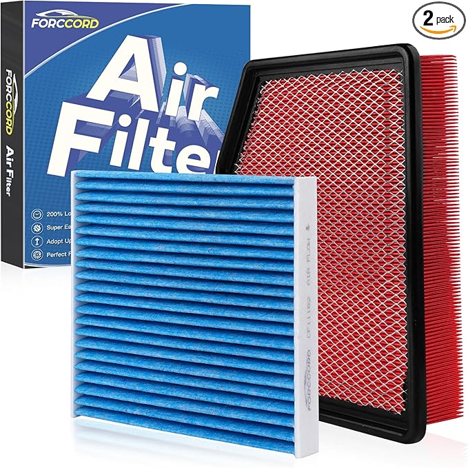 Cabin Air Filter and Engine Air Filter Fit for Chevrolet Silverado 1500 2019-2026 Carbon Cabin Filter Replacement CF11966 84121217 Accessories