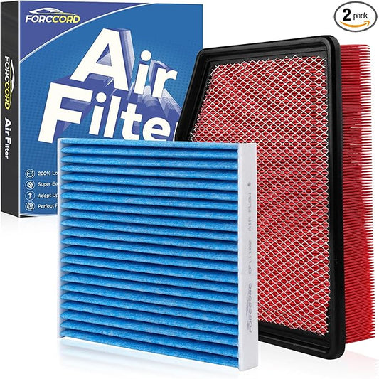 Cabin Air Filter and Engine Air Filter Fit for Chevrolet Silverado 1500 2019-2026 Carbon Cabin Filter Replacement CF11966 84121217 Accessories
