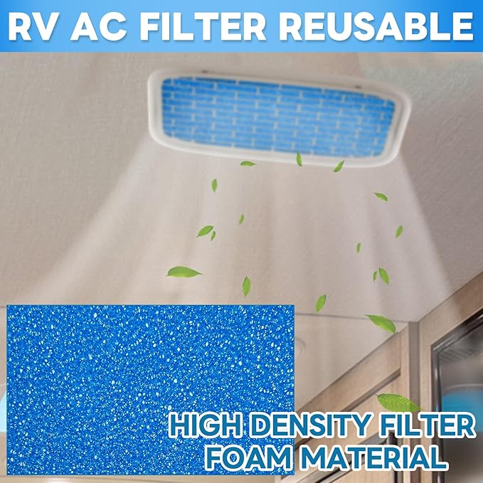 RV AC Filter Reusable, 12.875 x 5.5 RV Air Filters for Air Conditioner Vent, Washable AC Filter 4Pcs