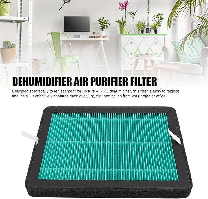 TOPINCN Dehumidifier Filter, Replacement Air Purifier Filter, High Efficiency Particulate Air Filter, Ensure Superior Filtration, Extend Dehumidifier Lifespan (Green)