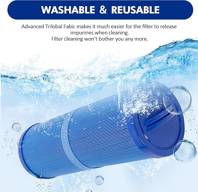 2 Pack 4CH-949 Spa Pool Filter Cartridge Replacement for Pleatco PWW50L, Filbur FC-0172, Waterway Teleweir 50, Rising Dragon 50,FIL50-5D13H15FCT-3, Hot Tub Filter | Compatible with SD-01143, 817-4050