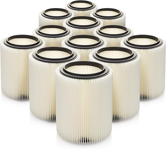 Kopach Replacement Filter for Craftsman and Ridgid Shop Vacs Part # 9-17816 & Part # VF4000, 12 Pack, Original Filter