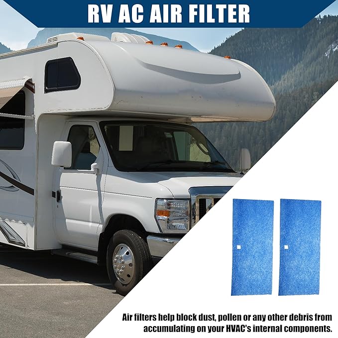 6"x14" Rv AC Air Filter for Coleman Air Conditioner AC 101G / RV Air Conditioner Filters/Durable / 2 Pcs Blue