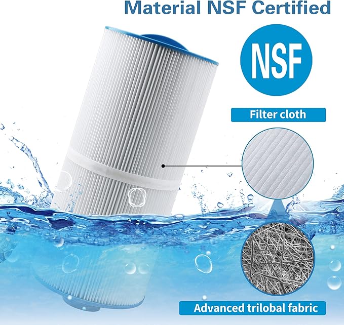 Spa Filter 6CH-960 Replaces Jacuzzi Filters J-300 J-400, Unicel 6CH-960, Pleatco PJW60TL-F2S, Filbur FC-2800, 6540-476, 6540-383, Hot Tub Filter with Closed Handle(Not be Removed)- 2 Pack