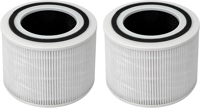 Fette Filter - 2 Pack Core 300 True HEPA Filters Compatible with LEVOIT Core 300 & Core P350 Air Purifier, 3-in-1 H13 Grade Premium True HEPA Filter Replacement Part # Core 300-RF and Core P350-RF