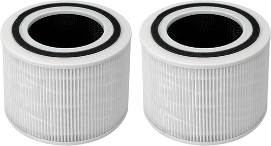 Fette Filter - 2 Pack Core 300 True HEPA Filters Compatible with LEVOIT Core 300 & Core P350 Air Purifier, 3-in-1 H13 Grade Premium True HEPA Filter Replacement Part # Core 300-RF and Core P350-RF