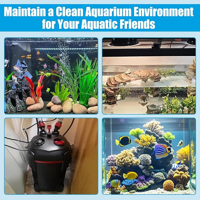 AQUANEAT 8 pcs Replacement Canister Filter Pads Compatible with AMOSIJOY/PONDFORSE 172/225/265GPH Aquarium Filter Media Generic Floss