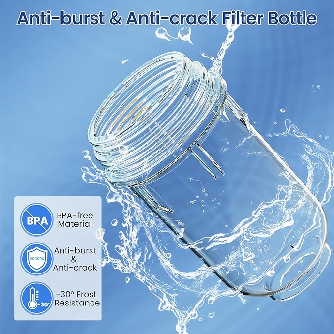 Spin Down Sediment Water Filter,Automatic Flushing,Protect Other Filter Systems and Appliances,40 Micron Flushable Prefilter Filtration (VT-Q800)