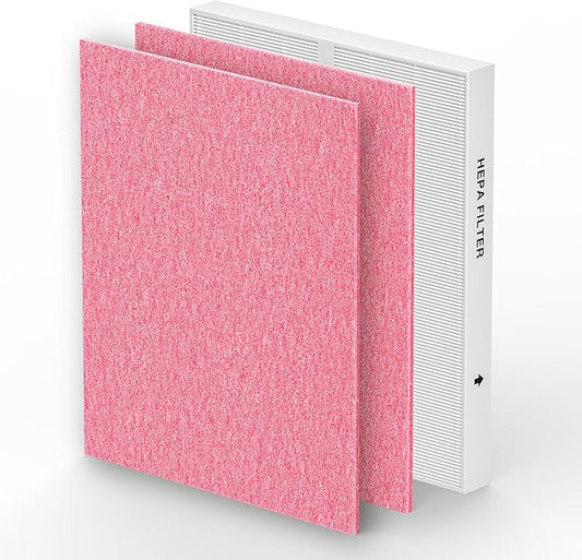 AP-1512HH & 200M Pet Filter Set for Coway Airmega AP-1512HH and Airmega 200M Air Purifi-ers, 2 Pet Deodorization Filters and 1 HEPA Filter, 3 Pack, Pink