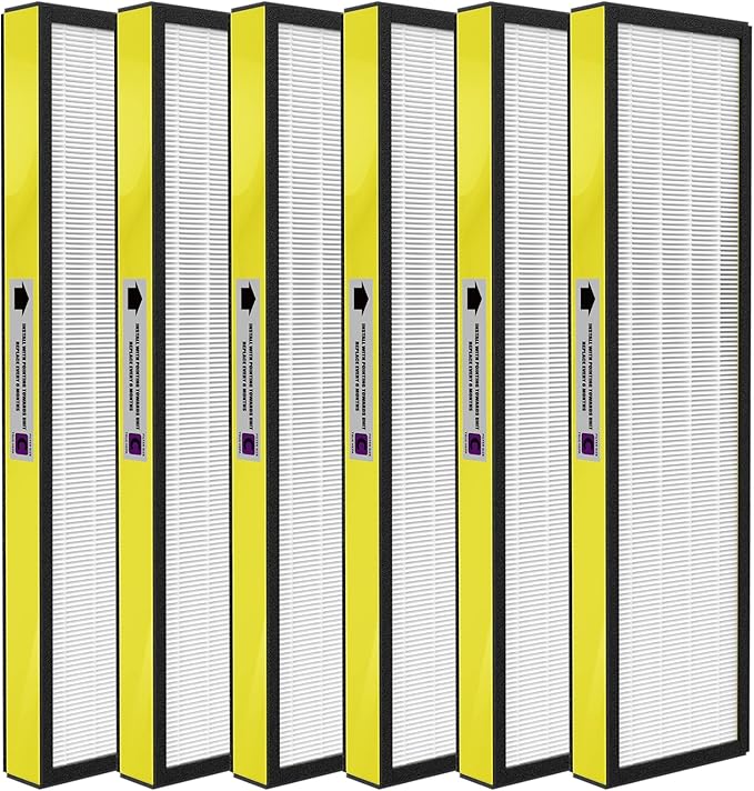 6-Pack True FLT5000 FLT5250PT FLT5111 Replacement Filter C, Compatible with G-Guardian Purifier AC5000, AC5000E, AC5250PT, AC5350B, AC5350BCA, AC5350W, AC5300B, CDAP5500B, AP2800CA