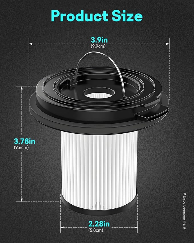 Leemone Filter Replacements for Bissell CleanView XR 200W / CleanView XR Pet 300W / Powerlifter Turbo Cordless Stick Vacuum Cleaner 3789, 3789U, 3789X, 3797, 3797V, 3797W, Part 1638010, 4 Pack