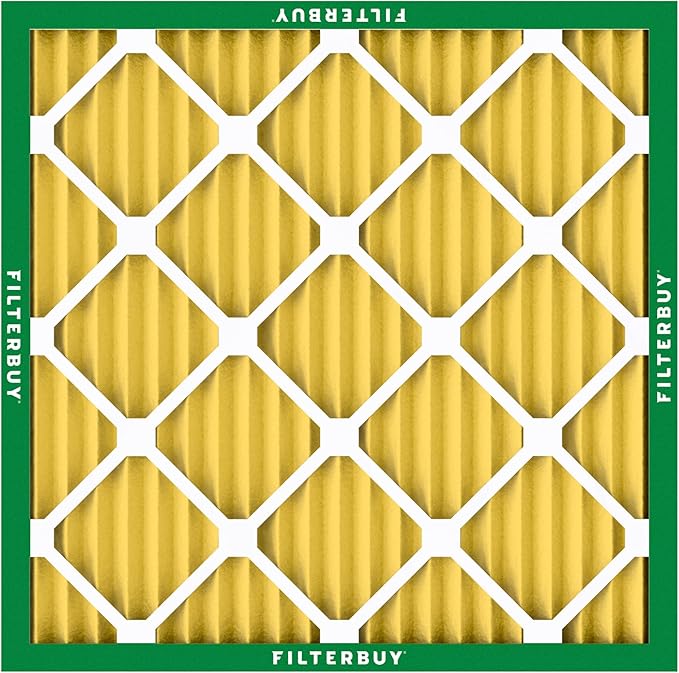 Filterbuy 22x22x1 Air Filter MERV 11 (MPR 1200) Allergen Defense Replacement (2-Pack), Electrostatic Pleated HVAC AC Furnace Filters, Made in USA (Actual Size: 21.50 x 21.50 x 0.75)