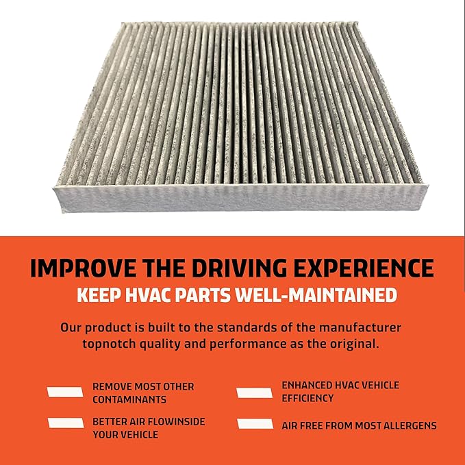 Carbon Cabin Air Filter - Odor removing - EXTENDED SERVICE - Made in USA - Lexus, Toyota, and Subaru - Replaces O.E. 871390E040, 8713958010, 8713948050, 8713928020